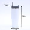 1pc Stainless Steel Vacuum Mug; Home; Office Or Car Vacuum Flask; Insulation Cup With Straw; Insulated Tumbler