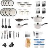 Essential Total Kitchen 83-Piece Combo Set, White