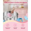 Electric Cotton Candy Machine with Cart, 1000W Commercial Candy Floss Maker with 20.5 in Stainless Steel Bowl, Sugar Scoop, and Drawer, Easy to Use