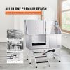 50" Pet Dog Bathing Station w/Stairs, Professional Stainless Steel Dog Grooming Tub w/ Soap Box, Faucet,Rich Accessory, Dog Bathtub for Large,Medium