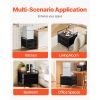 Mini Fridge Stand with Storage, 176 lb-Capacity Mini Fridge Table with 2 Drawers & 4 Swivel Wheels, Mobile Mini Fridge Shelf