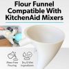 Flour Funnel for Kitchen Aid Mixer Anti-Splash Accessory Tilt-Head 5Qt (KSM150)