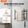 4 Bars Towel Warmer Rack, Wall Mounted Heated Towel Rack for Bathroom, IPX5 Waterpoof Towel Heater Rack with Timer & LED Display Screen