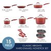 15-Piece Nonstick Pots and Pans Set/Cookware Set, Marine Blue