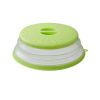 1pc Microwave Splatter Cover; Heating Folding Cover; Silicone Fresh-keeping Cover; Oil-proof Splash-proof Cover With Hook Cooking Lid