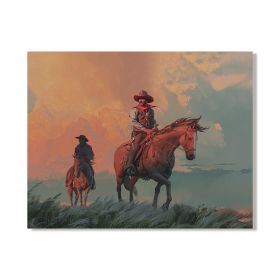 Home Fashion Vintage Cowboy Portrait Oil On Canvas Poster (Option: EPB22045-40x50cm)