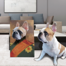 Personalized Pet Canvas Portrait Image (Option: 80x120cm-Frameless)