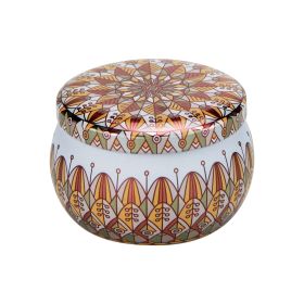 Popular Ethnic Style Aromatherapy Jar Candle Tinplate Wedding Candy Gift Box Round Tea Universal Packaging Box (Option: C92 Empty Can)