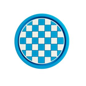 Cross-border Car Coaster A Large Number Of Spot Car PVC Heat Insulation Non-slip Mat Car Water Cup Mat (Option: Blue And White Plaid-2PCS)